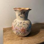 Vintage Deruta Vaas met Bloemen, Italië - 14 cm, Antiek en Kunst, Ophalen of Verzenden