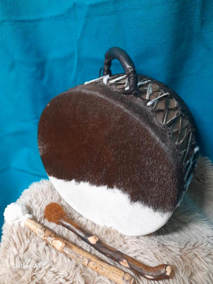 Mooi dubbelvels sjamanendrum van Paard, Muziek en Instrumenten, Percussie, Nieuw, Trommel, Ophalen