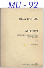 MU-92 Piano Bladmuziek Béla Bartók: Im Freien ll (4-5 ), Ophalen of Verzenden, Gebruikt, Klassiek, Piano