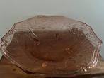 Vintage pink glass schaal, Ophalen of Verzenden