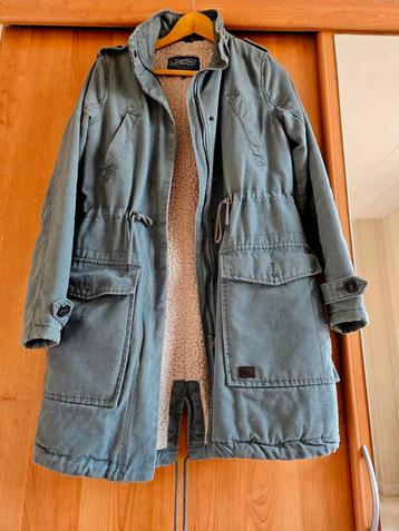 Denim parka gevoerd met teddy  beschikbaar voor biedingen