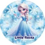 LF4062 ouwel sneeuw prinses 20x4,7cm eetbare cupcake rondjes, Ophalen of Verzenden, Nieuw, Cupcakes, Versiering
