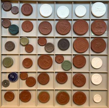 Duitsland collectie 42x porseleinen munten jaren 20 beschikbaar voor biedingen