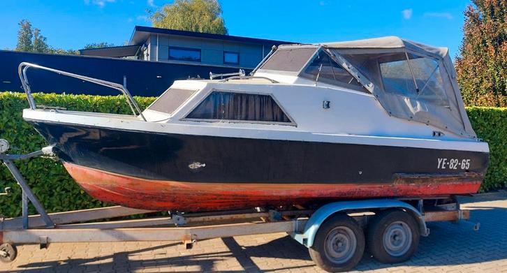 Waterland 600 met Ford motor opknapper, Watersport en Boten, Motorboten en Motorjachten, Gebruikt, Polyester, 6 tot 9 meter, Benzine