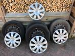 Winterbanden met velgen en doppen, 15 inch, Banden en Velgen, 185 mm, Winterbanden