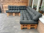 MOET WEG ivm verhuizing - Tuinbank pallet met tuinkussens, Tuin en Terras, Ophalen, Gebruikt, Hout