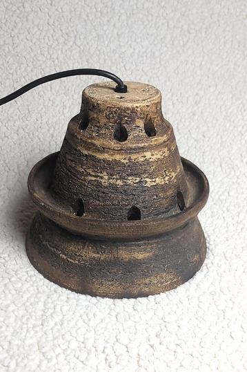 Vintage Jaren 70s Aardewerk Hanglamp Brutalisme beschikbaar voor biedingen