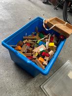Grote doos houten blokken met kar, Ophalen of Verzenden, Gebruikt, Overige merken
