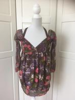 Stefanel bruine zuiver zijde floral anemonen blouse, maat S, Kleding | Dames, Bruin, Ophalen of Verzenden, Maat 36 (S), Stefanel