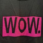 Nikkie zwart truitje met roze WOW opdruk mt S nr 43829, ., Zwart, Nikkie, Ophalen of Verzenden
