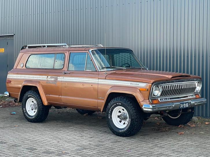 Jeep Cherokee Chief, Auto's, Oldtimers, Particulier, Jeep, LPG, SUV of Terreinwagen, Automaat, Bruin, Beige, Ophalen