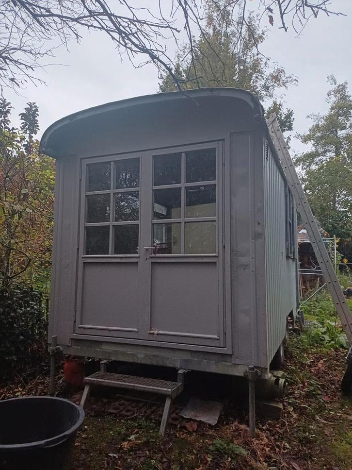 Pipowagen  tuinhuis op wielen, Tuin en Terras, Tuinhuizen, Gebruikt, 250 tot 500 cm, Ophalen of Verzenden