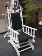 Engelse schommelstoel., Huis en Inrichting, Stoelen, Ophalen, Hout, Wit, Eén