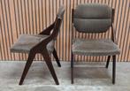 6 x Vintage Teakhout stoelen Deense design stoelen Scissor, Huis en Inrichting, Stoelen, Ophalen of Verzenden, Zo goed als nieuw