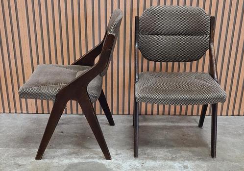 6 x Vintage Teakhout stoelen Deense design stoelen Scissor, Huis en Inrichting, Stoelen, Zo goed als nieuw, Ophalen of Verzenden
