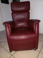 Te Koop  relax fauteuil   sta op stoel, Huis en Inrichting, Fauteuils, Ophalen, Minder dan 75 cm, Leer, Zo goed als nieuw