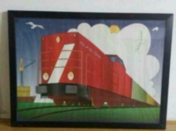 kunst tekening poster NS cargo MaK 1002 Series 6400, Antiek en Kunst, Kunst | Litho's en Zeefdrukken, Ophalen