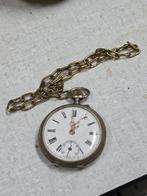 Antiek zilveren Zakhorloge-Remontoir Cylindre 10 Rubis