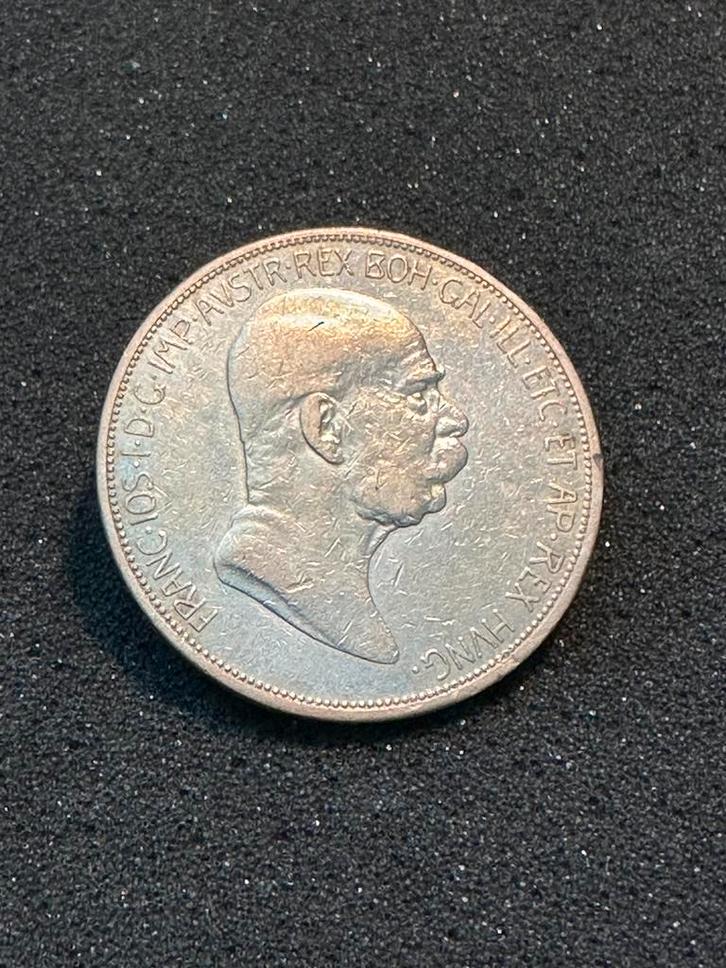 Zilveren munt 1909 Oostenrijk 5 Corona, Postzegels en Munten, Munten | Europa | Niet-Euromunten, Overige landen, Zilver, Ophalen of Verzenden