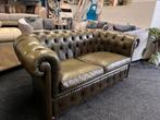 Chesterfield Maarssen Groene Vintage Chesterfield 2 Zitsbank, Ophalen, Gebruikt, 150 tot 200 cm, Chesterfield