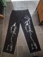 Zwarte broek met bliksem - Maat M, Zwart, Ophalen of Verzenden, Zo goed als nieuw, Maxfinity