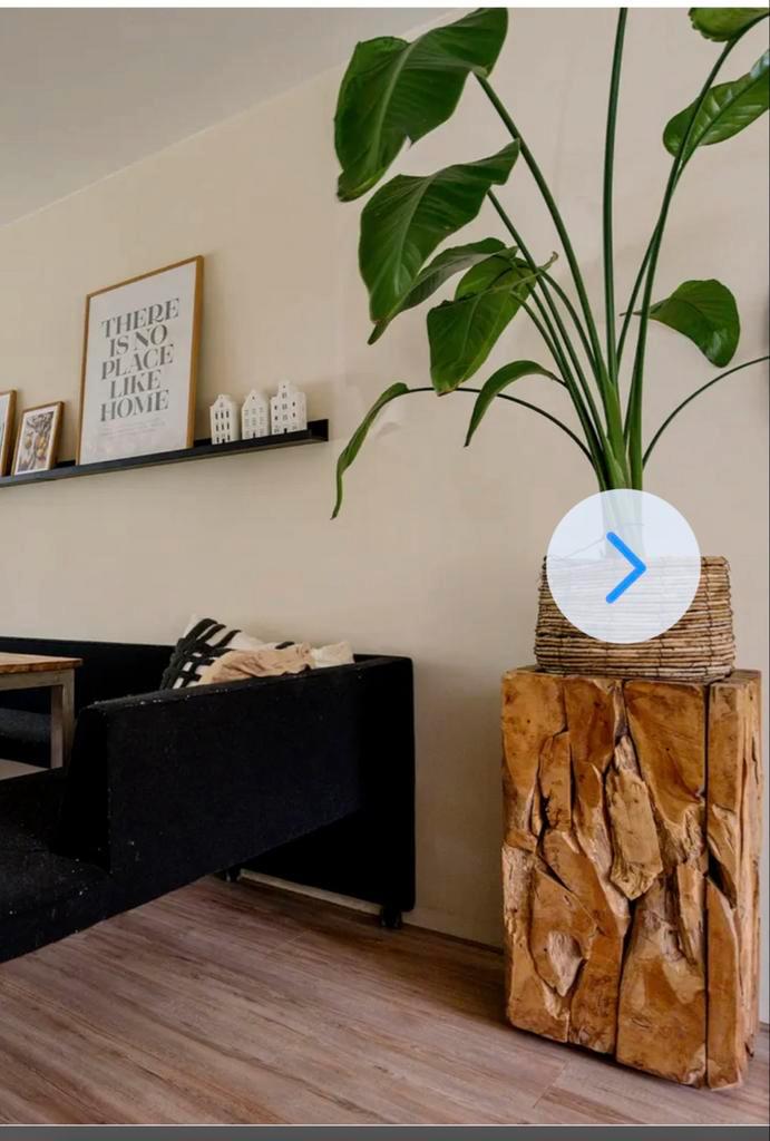 Teak Houten Bloempot Zuil, Huis en Inrichting, Tafels | Bijzettafels, Gebruikt, Vierkant, Minder dan 45 cm, Minder dan 55 cm, Hout