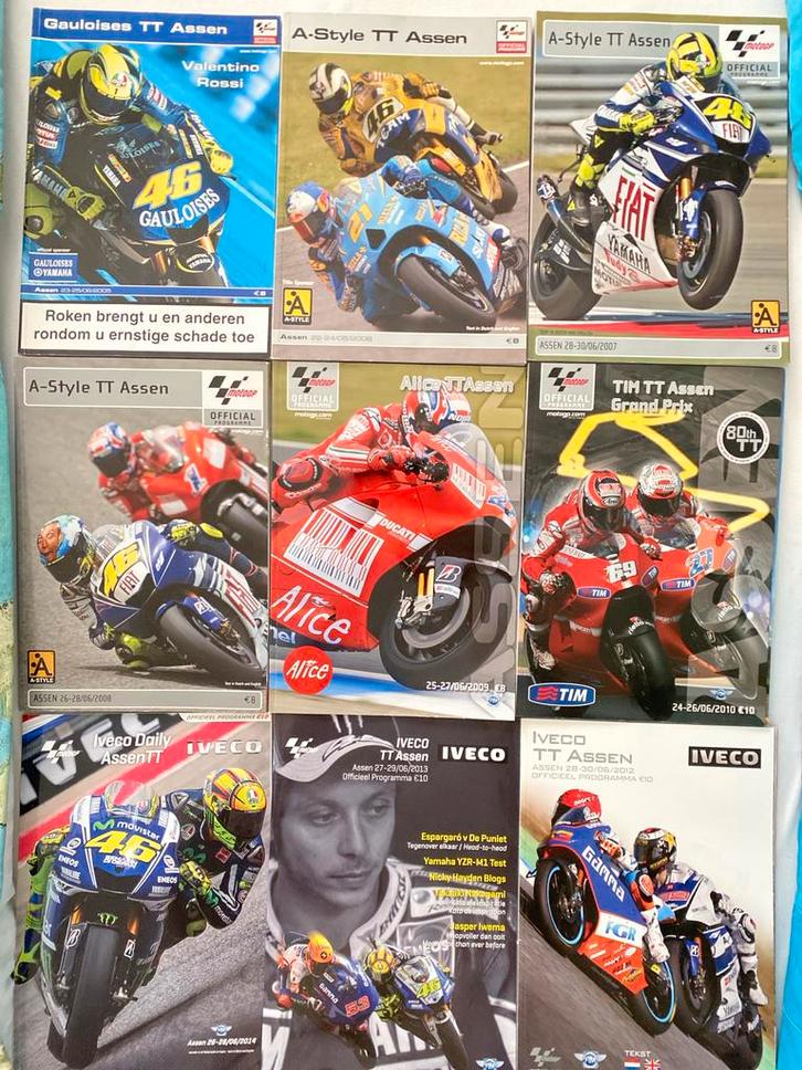 TT Assen Programma's 2005-2014 - rossi - Complete Collectie, Verzamelen, Automerken, Motoren en Formule 1, Zo goed als nieuw, Motoren