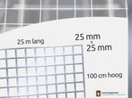 Volièregaas verzinkt 25x25mm | 1.75 mm | 100cm | 25m, Ophalen of Verzenden, Nieuw, Minder dan 10 meter, Gaas