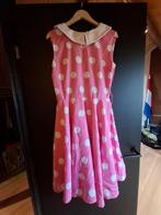 Carnavalsjurk - Roze met witte stippen - Maat M, Maat 38/40 (M), Ophalen of Verzenden, Knielengte, Roze