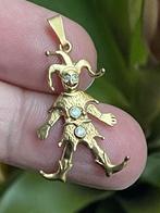 Unieke 8 karaat geelgouden vintage harlekijn hanger, Ophalen of Verzenden, Zo goed als nieuw, Goud