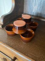 Vintage soufflé bakjes bruin, Huis en Inrichting, Keuken | Servies, Ophalen of Verzenden, Zo goed als nieuw, Overige stijlen