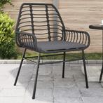 Tuinstoelen 2 st met kussens poly rattan, Ophalen of Verzenden, Nieuw
