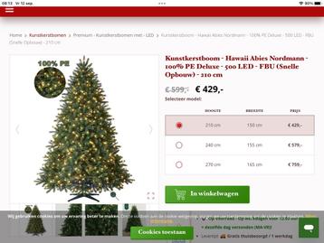 Kunst kertsboom met verlichting , twee meter  10 hoog beschikbaar voor biedingen