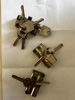 3 cilindersloten, Ophalen of Verzenden, Gebruikt, Rvs, Slot