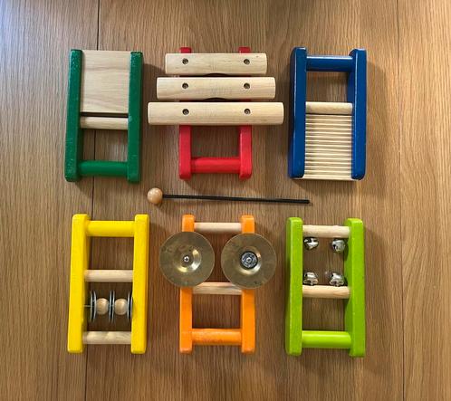 Houten muziek set, Kinderen en Baby's, Speelgoed | Houten speelgoed, Zo goed als nieuw, Overige typen, Ophalen of Verzenden