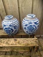 Set oude blauw/wit chinese gemberpotten, Antiek en Kunst, Antiek | Porselein, Verzenden