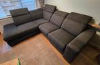 HOEKBANK ANTRACIET MET 1 ELEKTRISCH RELAXDEEL T.E.A.B., Huis en Inrichting, Banken | Complete zithoeken, Ophalen, Gebruikt