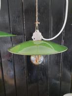 Groene Emaille Schoenmakerslamp, Gebruikt, Vintage, Ophalen of Verzenden, Metaal