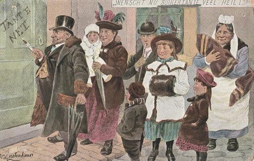 Gerstenhauer - 129 - twa : Nieuwjaars Wens - Suikertante, Verzamelen, Ansichtkaarten | Themakaarten, Voor 1920, Verzenden