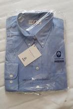 Vroom Dreesmann blauw katoenen herenoverhemd strijkvrij m.43, Blauw, Nieuw, Ophalen of Verzenden, Vroom Dreesmann
