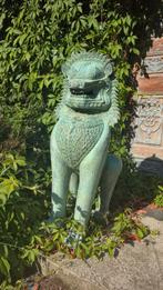 XXL bronzen tempel wachter leeuw uniek! 1 mtr hoog, Tuin en Terras, Ophalen, Gebruikt, Metaal, Overige typen