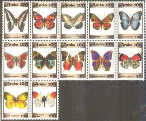 Aruba 657/68 postfris Vlinders 2013, Postzegels en Munten, Postzegels | Nederlandse Antillen en Aruba, Postfris, Verzenden