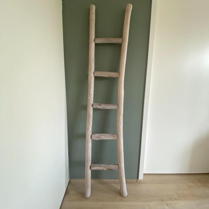 Decoratieve Ladder – Afgebleekt Lichtbruin Grijs Hout, Huis en Inrichting, Woonaccessoires | Wanddecoraties, Nieuw, Ophalen