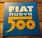 FIAT nuova 500   reclamebord - plaatje 23,5cm kunststof, Ophalen of Verzenden, Zo goed als nieuw, Auto's
