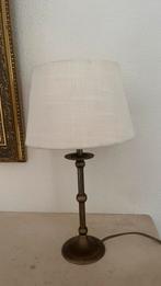 Tafellamp met kap en messing voet, Ophalen of Verzenden, Zo goed als nieuw, Minder dan 50 cm