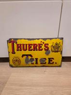 Emaille Reclamebord Thueré's Thee, Verzamelen, Ophalen of Verzenden, Gebruikt, Reclamebord