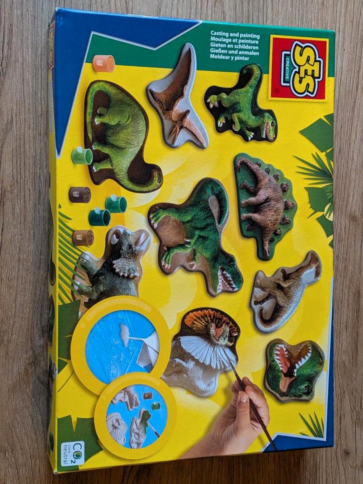 NIEUW: SES Creative Dinosaurussen Gieten en Schilderen, Kinderen en Baby's, Speelgoed | Educatief en Creatief, Nieuw, Knutselen