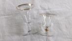 2 oude glaasjes met gouden rand, Ophalen, Gebruikt, Borrel- of Shotglas