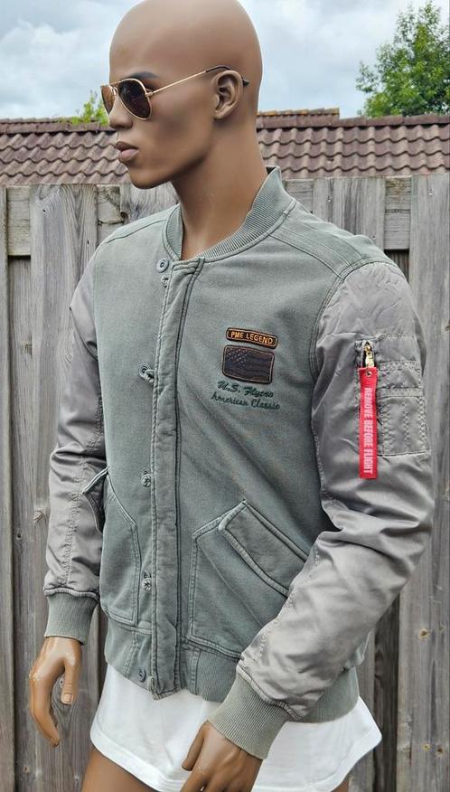 PME Legend vintage model zomerjas (L) met sleutelhanger, Kleding | Heren, Jassen | Zomer, Zo goed als nieuw, Maat 52/54 (L), Groen