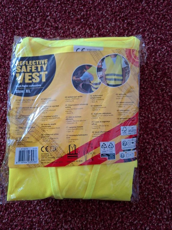 Nieuwe Veiligheidsvest in Verpakking, Doe-het-zelf en Verbouw, Veiligheidskleding, Nieuw, Ophalen of Verzenden
